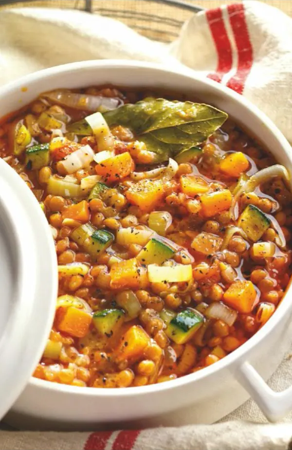 Lentejas con picadillo de verduras