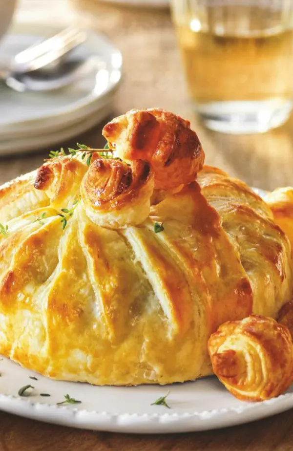 Pastel de camembert y lacón